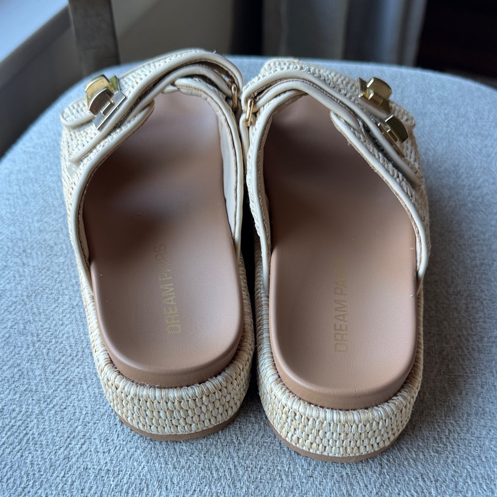 Women's Platform Raffia Sandals - Picture 3 of 6